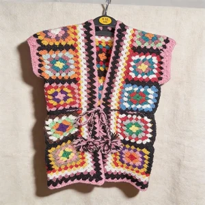 Candy Squares Cozy Vest